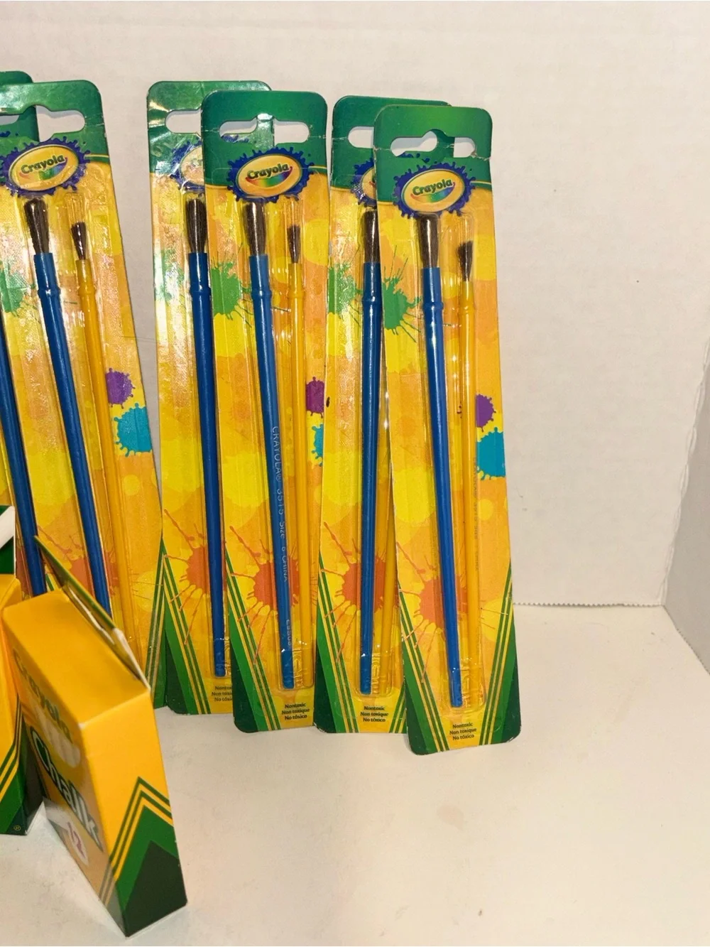 Crayola Chalk 6-Pack Boxes, Glue Assorted Craft Accessories Bundle